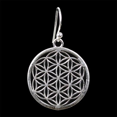 Flower of Life Oorbellen 925 Zilver