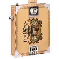 Lace Cigar Box Guitar Americana 3-string 3-snarige elektrische gitaar - thumbnail