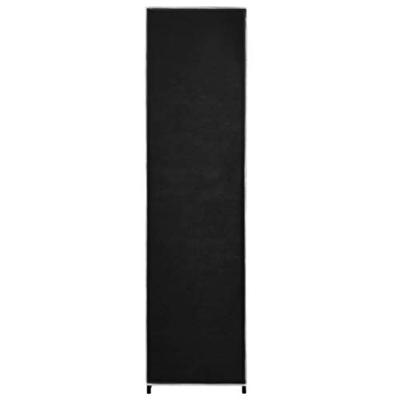 VidaXL Kledingkast met 4 vakken 175x45x170 cm zwart VidaXL Kledingkast met 4 vakken 175x45x170 cm zwart