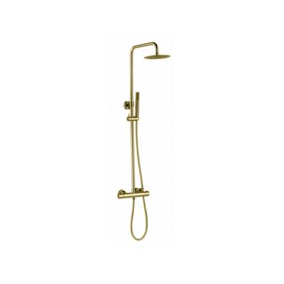 Best Design Regendoucheset Opbouw Nancy Thermostaatkraan Ø 20 cm Mat Goud Best Design Regendoucheset Opbouw Nancy Thermostaatkraan Ø 20 cm Mat Goud