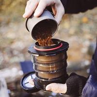 Cafflano Koffiepers Kompakt Zwart - thumbnail