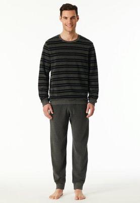 Schiesser Schiesser Heren Pyjama Long darkgrey-mel. 183128 50/M