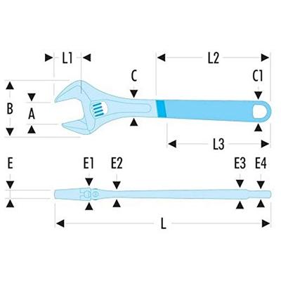 Facom Korte Verstelbare Sleutel | 6 - 113AS.6C
