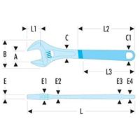 Facom Korte Verstelbare Sleutel | 6 - 113AS.6C - thumbnail