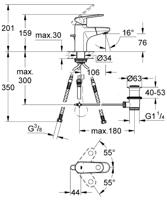 Grohe Europlus Wastafelkraan Met Uittrekbare Uitloop Chroom - thumbnail