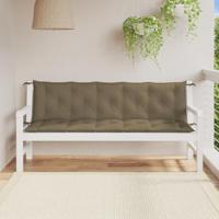 VidaXL Tuinbankkussens 2 st 180x50x7 cm stof gemêleerd taupe - thumbnail