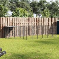 Hondenkennel 8,47 m² staal zwart - thumbnail