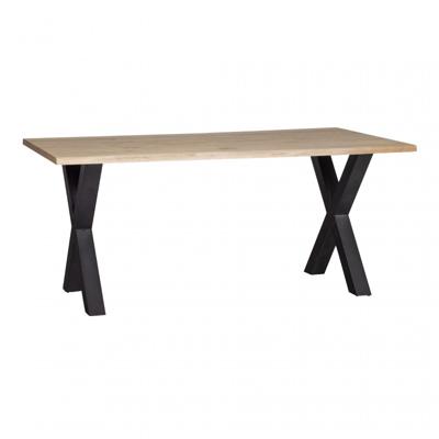 WOOOD Boomstam Eettafel 'Tablo' met X-poot, 180 x 90cm WOOOD Boomstam Eettafel 'Tablo' met X-poot, 180 x 90cm