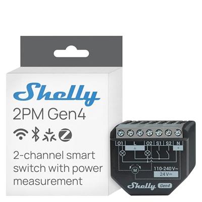 Shelly 2PM Gen4 Besturingsapparaat Bluetooth, WiFi, ZigBee