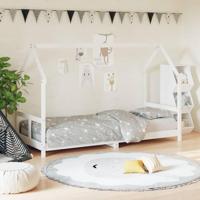 Kinderbedframe 80x200 cm massief grenenhout wit - thumbnail