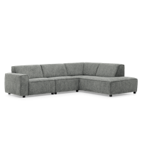 Hoekbank Livorno Grijs Stof - thumbnail
