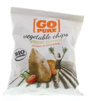 Go Pure Chips sweet potato tomato & rosemary bio 80 Gram - thumbnail