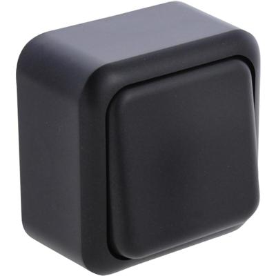 Q-LINK Wisselschakelaar - Enkelvoudig Opbouw - Mat Zwart Design