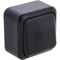 Q-LINK Wisselschakelaar - Enkelvoudig Opbouw - Mat Zwart Design - thumbnail