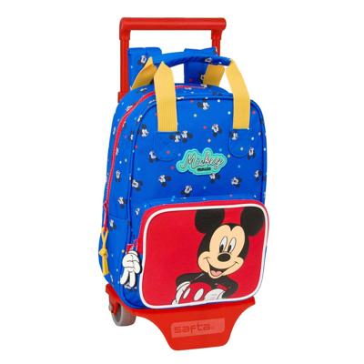 Schoolrugzak met Wielen Mickey Mouse Clubhouse Good day Blauw 20 x 28 x 8 cm