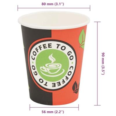 VidaXL Wegwerp koffiebekers papier 240 ml (8 oz) 1000 st VidaXL Wegwerp koffiebekers papier 240 ml (8 oz) 1000 st