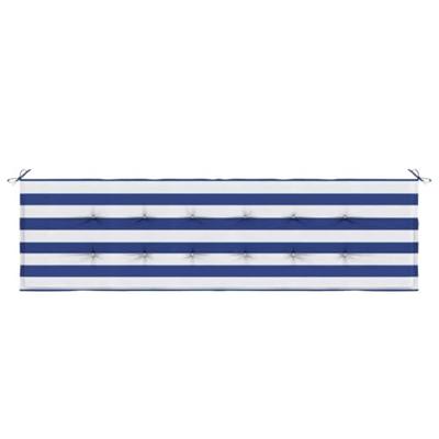 VidaXL Bankkussen gestreept zwart ruit 150 x 50 x 3 cm oxford stof