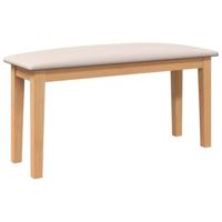 Bank 90 cm massief hout rubber - thumbnail