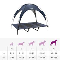 VidaXL Hondenbed marineblauw 122 x 93 x 106,5 cm staal - thumbnail