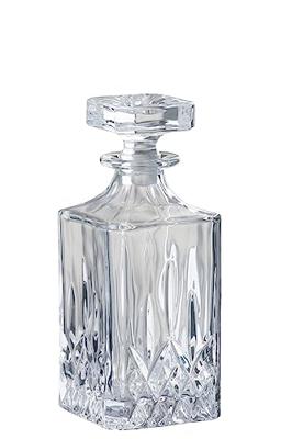 J-Line Geslepen karaf - decanteerkaraf + stop - glas - transparant