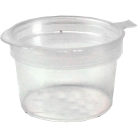 Bak | PP | 10.7ml | incl. Deksel | kunststof cup | 23mm | transparant | 2000 stuks - thumbnail