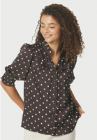 Neo Noir Blouse Diana Dot | Dark Brown - thumbnail