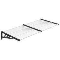 VidaXL Deurluifel 199x90 cm polycarbonaat zwart en transparant - thumbnail