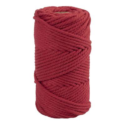 Creativ Company Macramé koord, l: 55 m, d 4 mm, rood, 330 gr/ 1 rol