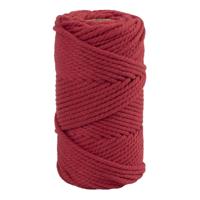 Creativ Company Macramé koord, l: 55 m, d 4 mm, rood, 330 gr/ 1 rol - thumbnail