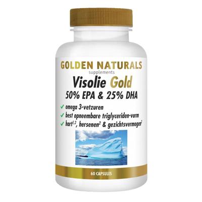Golden Naturals Visolie gold 50% EPA en 25% DHA 60 Softgels