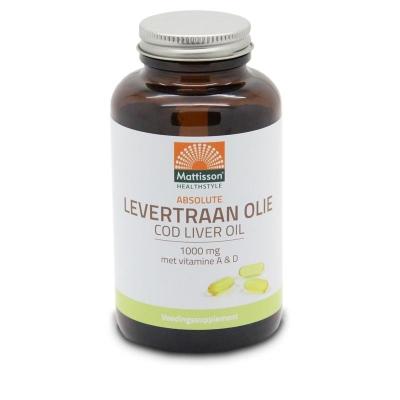 Mattisson Levertraanolie 1000mg met vitamine A/D 120 Capsules
