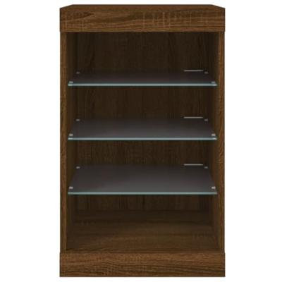 Dressoir met LED-verlichting 41x37x67 cm bruineikenkleurig