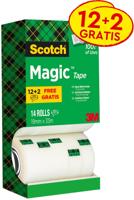 Scotch plakband Scotch Magic Tape, value pack 12 + 2 rollen gratis - thumbnail