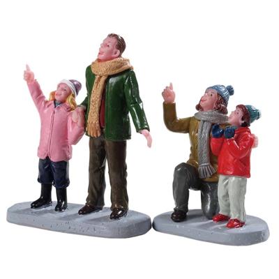 Lemax people admiring fireworks s/2 kerstdorp figuur type 4 2019