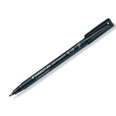 Viltstift staedtler ohp lumo f 318 perm zwart
