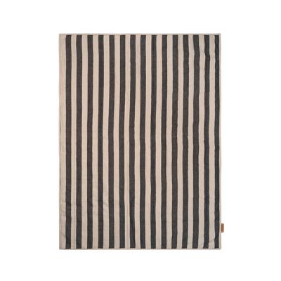Ferm Living Grand Quilted Deken - Sand/Black Ferm Living Grand Quilted Deken - Sand/Black