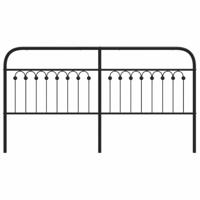 Hoofdbord 180 cm metaal zwart - thumbnail