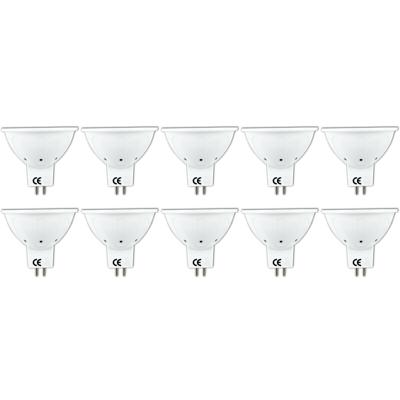 LED Spot GU5.3 MR16 Fitting - 10 Pack - 6W 6400K Koud Wit - 12V
