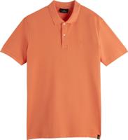 Scotch & Soda regular fit polo met biologisch katoen oranje - thumbnail