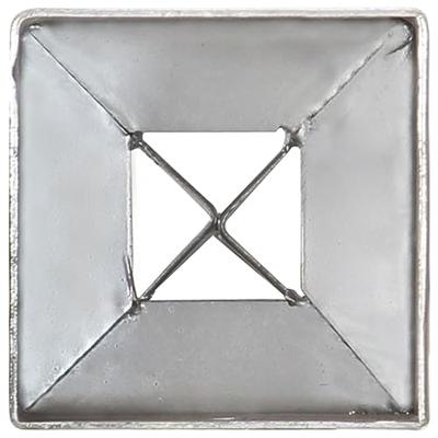 VidaXL Grondpinnen 2 st 7x7x90 cm gegalvaniseerd staal zilverkleurig - thumbnail