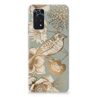 TPU Case voor Xiaomi Poco M4 Pro 4G Vintage Bird Flowers - thumbnail