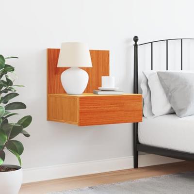 Wandbevestigde nachttafel met lade Wasbruin 42 x 32,5 x 40 cm