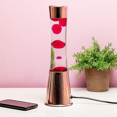 Lavalamp koper met roze lava Lavalamp koper met roze lava