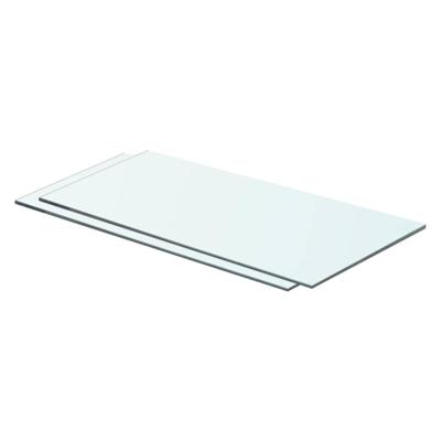 Schappen 2 st 60x25 cm glas transparant
