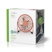 Metalen Miniventilator | Diameter 10 cm | USB-Voeding | Oudroze - thumbnail