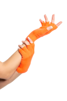 Vingerloze handschoenen oranje - thumbnail