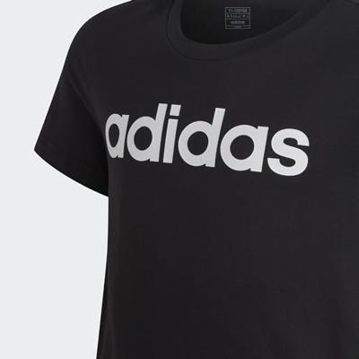 T-Shirt met Korte Mouwen voor kinderen Adidas Essentils Logo Linear Zwart - Maat: 14-15 jaar