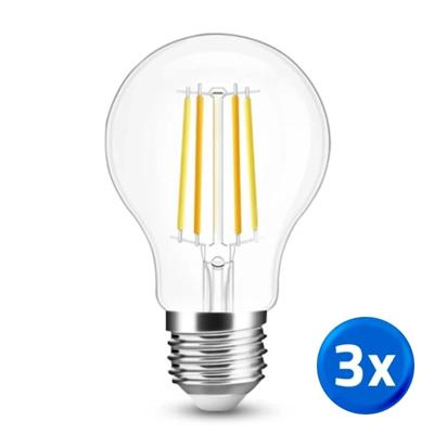 Zigbee led filament lamp dual white 7w e27 fitting - voordeelset van 3