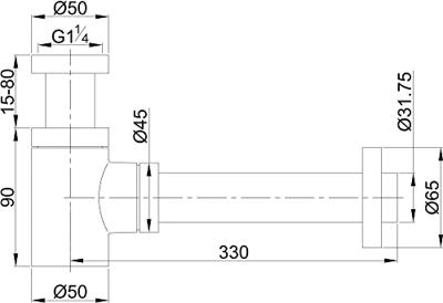Saqu Desire design sifon laag voor fontein chroom Saqu Desire design sifon laag voor fontein chroom