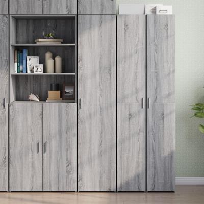 Hoge kast 40x42,5x185 cm bewerkt hout grijs sonoma eikenkleur
